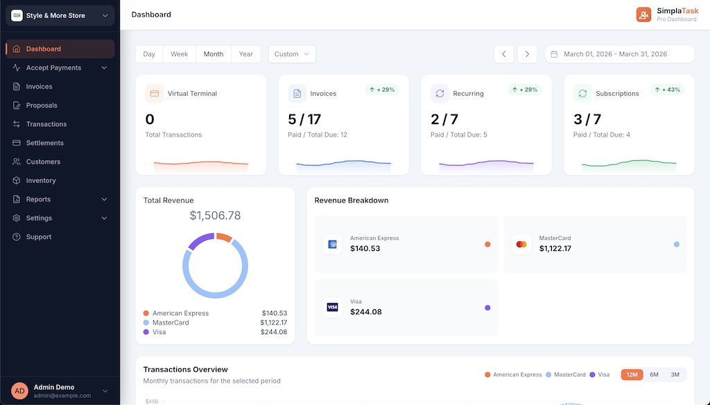 SimplaTask all-in-one business platform