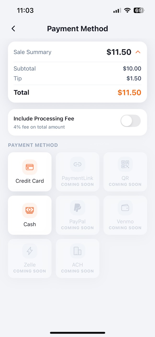 Métodos de pago de la app SimplaTask — tarjeta, efectivo y más
